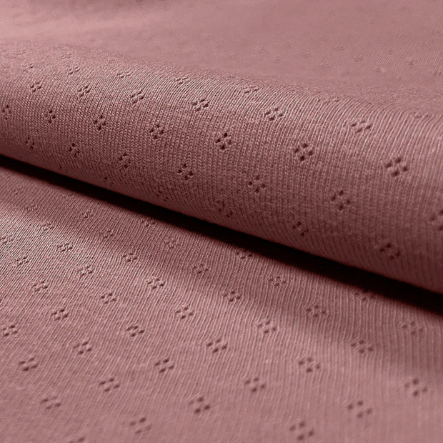 Euro Pointelle | Dusty Purple | Interlock 100% Cotton | BY THE HALF YARD