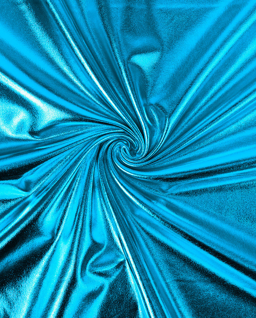 Stretch Foil Fabric : 9000 : 4 : Aqua