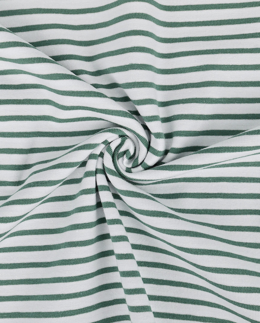 (In Stock) Jersey Stripe Yarn Dyed : 4088 : 1707 : Petrol (by the half yard)