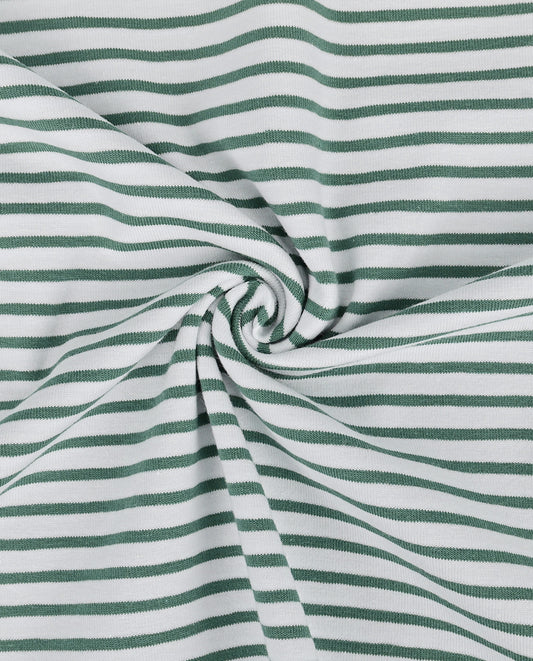 (In Stock) Jersey Stripe Yarn Dyed : 4088 : 1707 : Petrol (by the half yard)