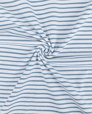 Jersey Stripe Yarn Dyed : 4088 : 401 : Jeans Blue