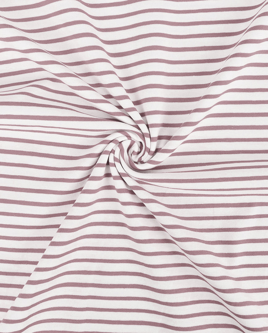 (In Stock) Jersey Stripe Yarn Dyed : 4088 : 413 : Old Rose (by the half yard)