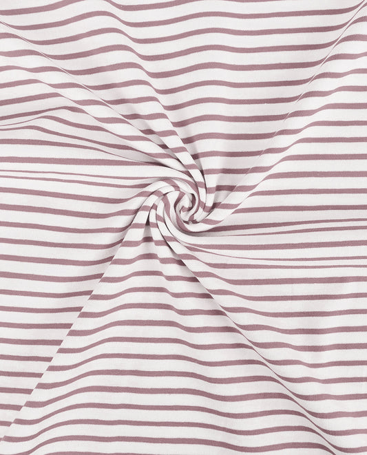 (In Stock) Jersey Stripe Yarn Dyed : 4088 : 413 : Old Rose (by the half yard)