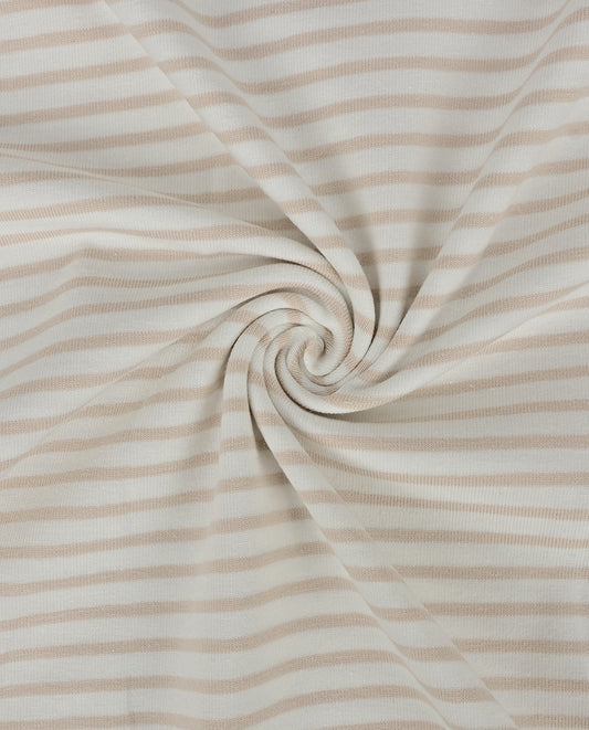 Jersey Stripe Yarn Dyed : 4088 : 652 : Light Beige