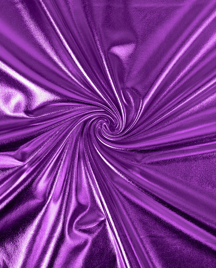 Stretch Foil Fabric : 9000 : 45 : Purple