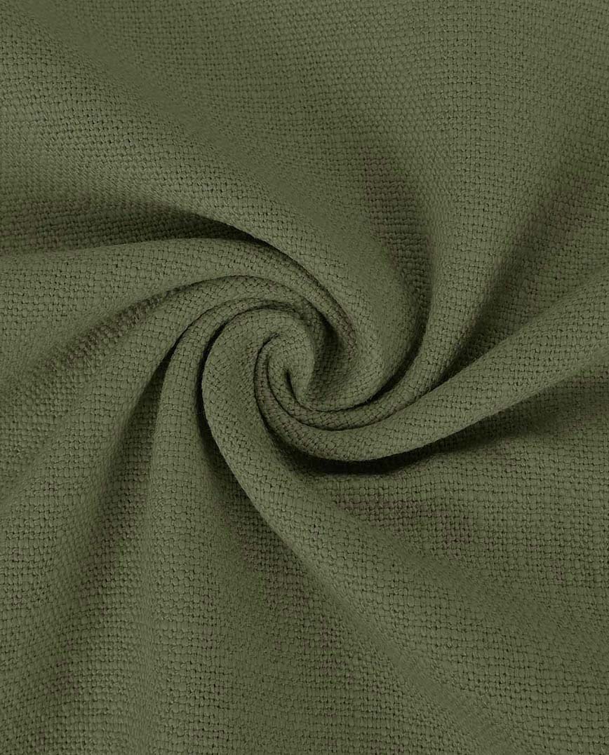 Stretch Linen Plain : 4557 : 1021 : Army Green