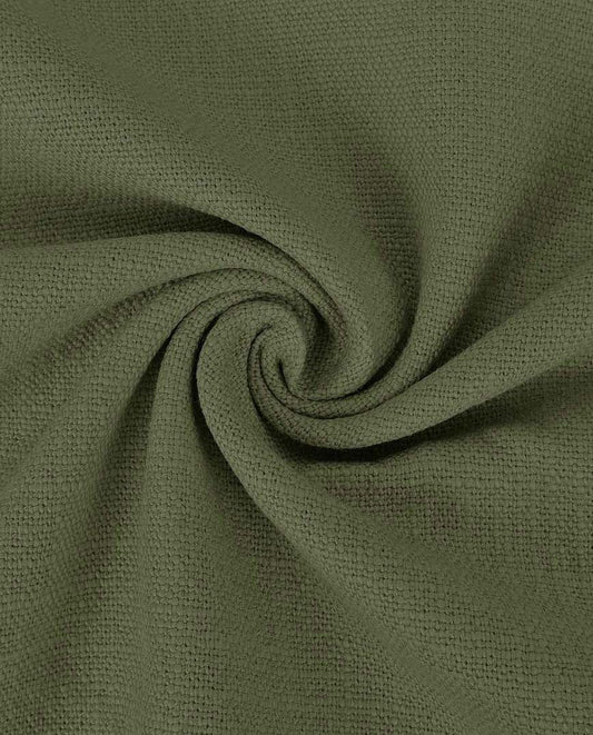 Stretch Linen Plain : 4557 : 1021 : Army Green