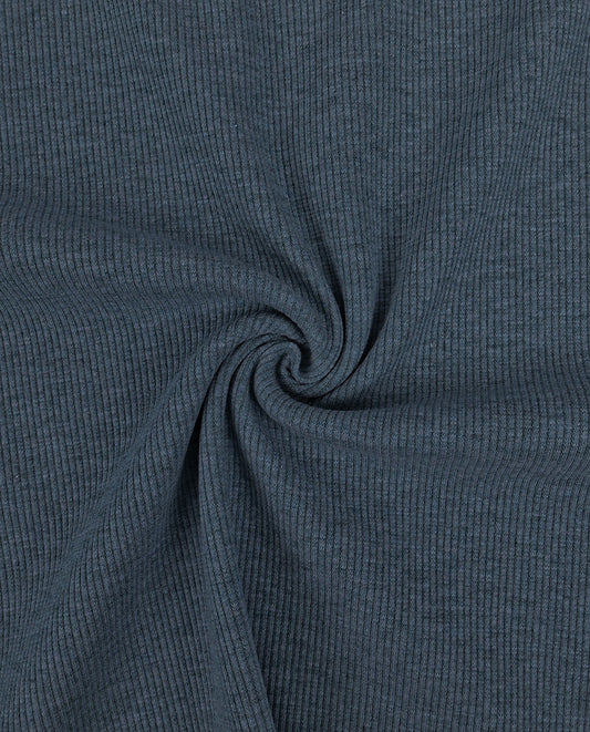 (In Stock) Rib Jersey : 4876 : 107 : Navy (by the half yard)