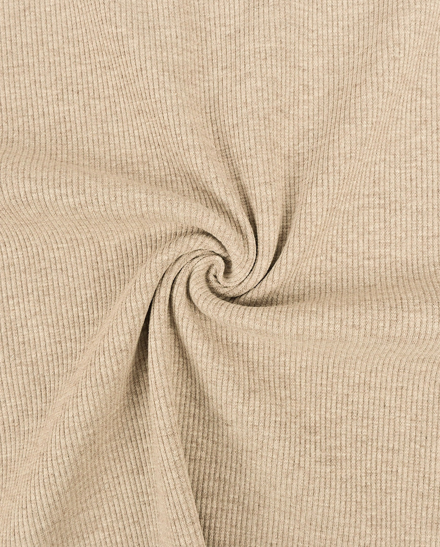 (In Stock) Rib Jersey : 4876 : 152 : Beige (by the half yard)