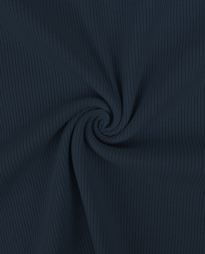 (In Stock) Rib Jersey : 4876 : 8 : Navy (by the half yard)
