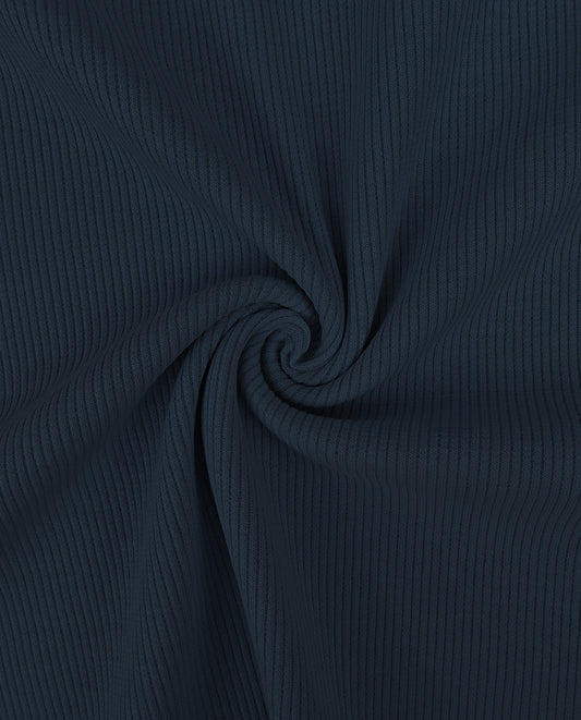 (In Stock) Rib Jersey : 4876 : 8 : Navy (by the half yard)