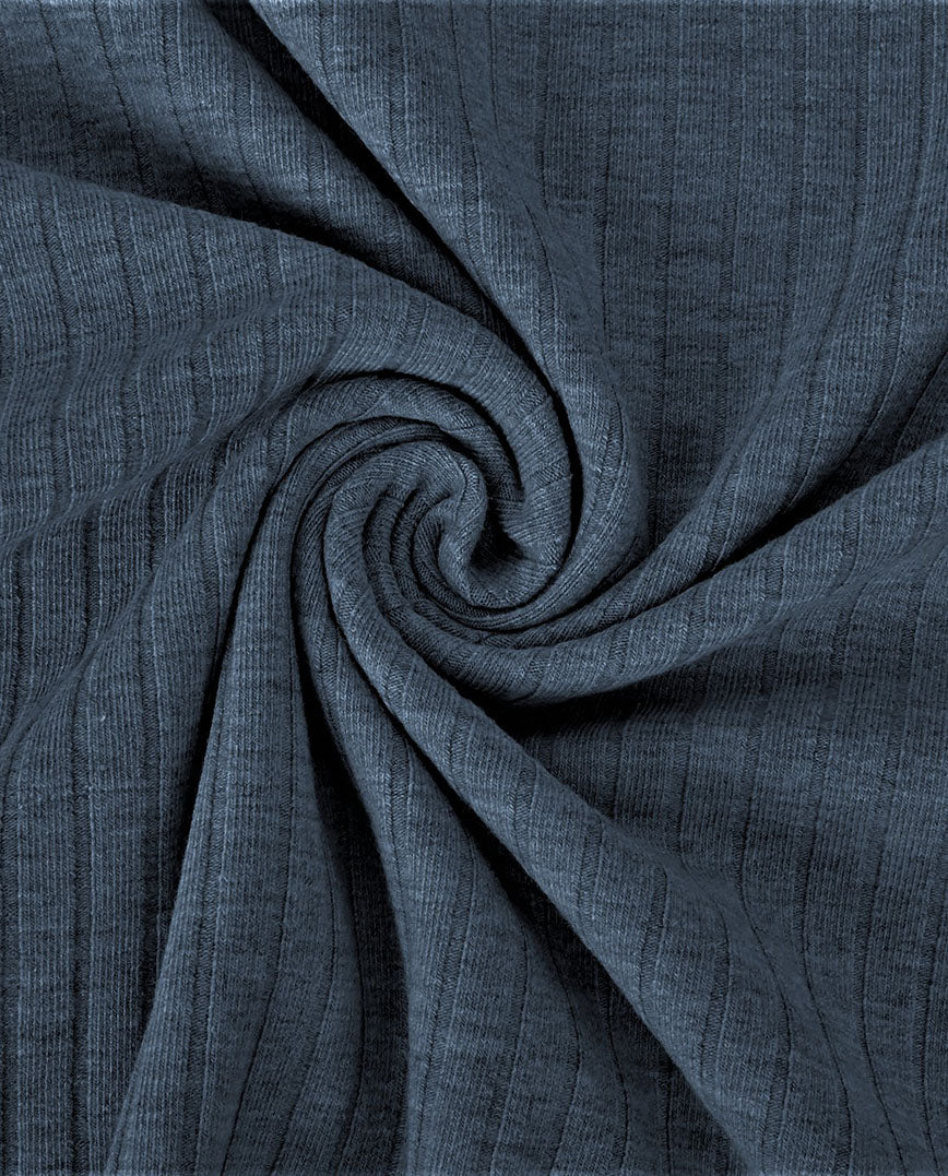 (In Stock) Rib Jersey 0.5 : 5085 : 107 : Navy (by the half yard)