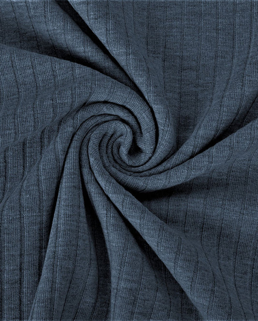 (In Stock) Rib Jersey 0.5 : 5085 : 107 : Navy (by the half yard)