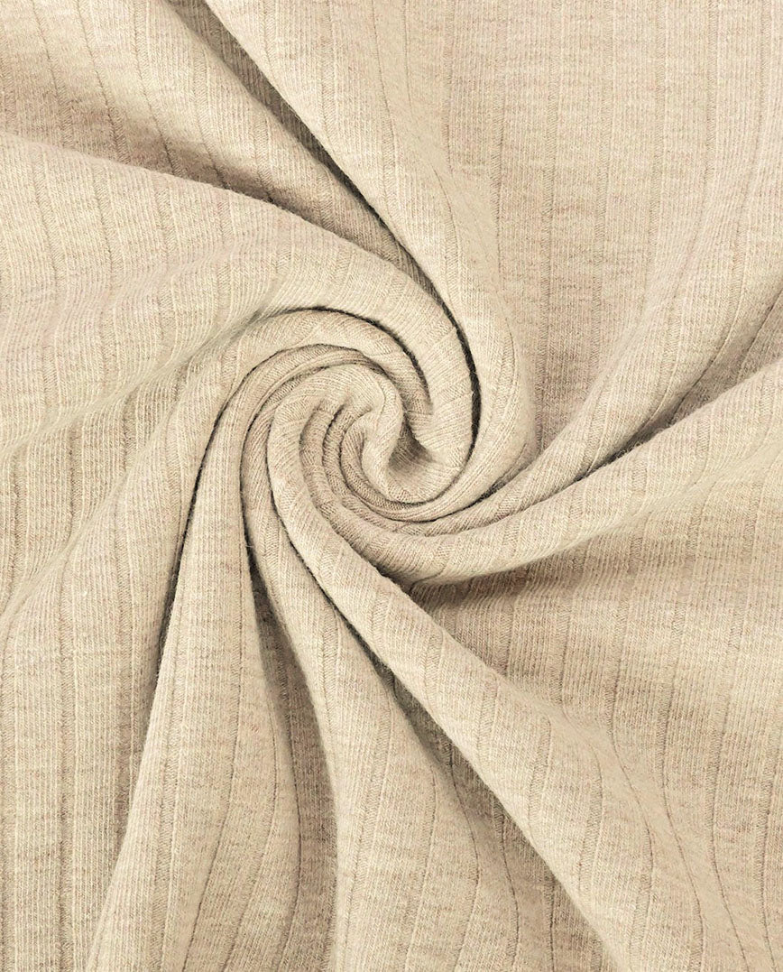 (In Stock) Rib Jersey 0.5 : 5085 : 152 : Beige (by the half yard)