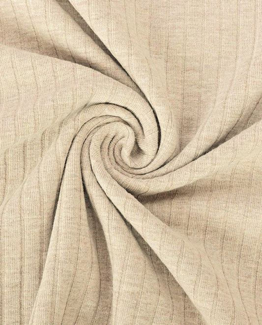 (In Stock) Rib Jersey 0.5 : 5085 : 152 : Beige (by the half yard)