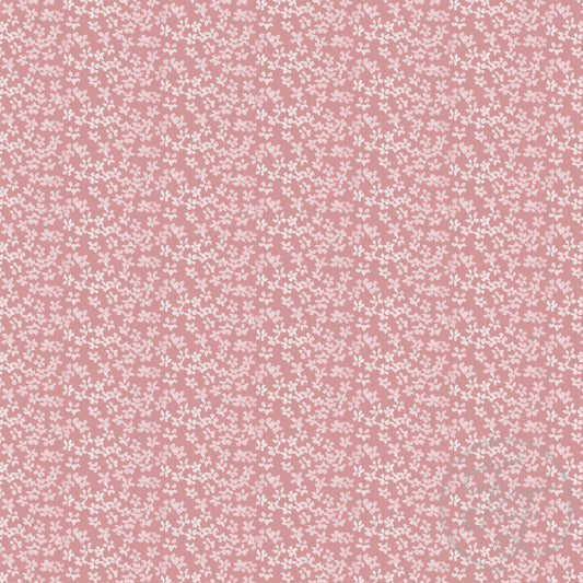 (IN STOCK) Family Fabrics | Flower Field Pink | Rib 2x2 BY THE HALF YARD