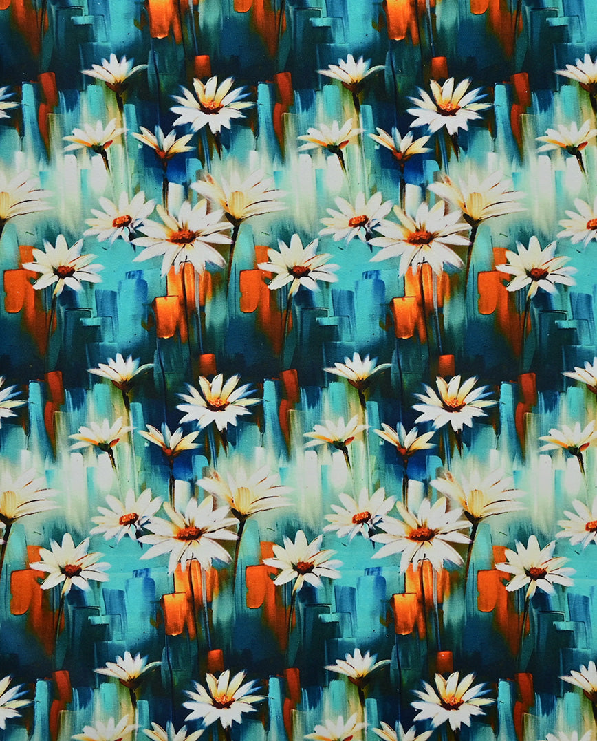 Jersey Digital Flower : 5736 : 1106 : Petrol