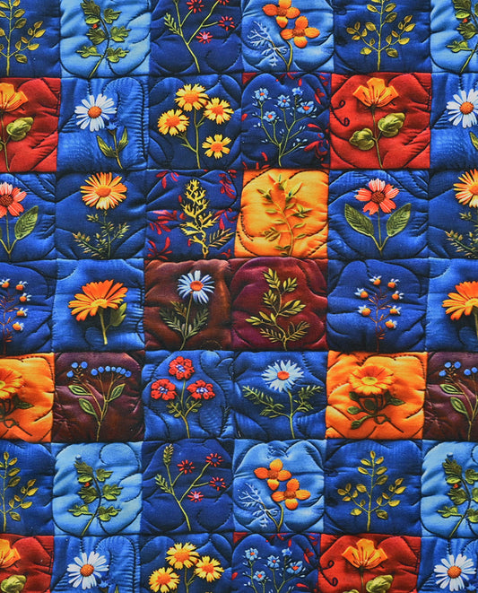 Jersey Digital Embroidered Flower : 5757 : 807 : Mint