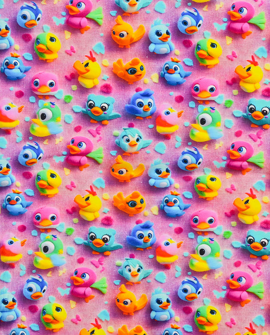 Jersey Digital 3 D Little Birds : 5763 : 2213 : Rose