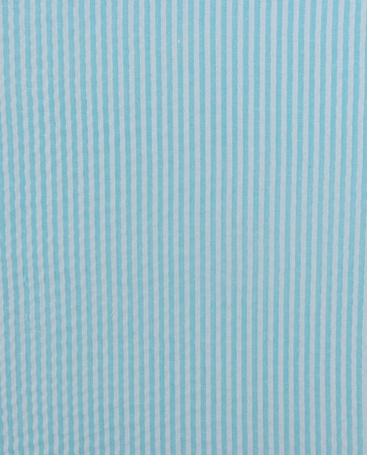 Seersucker Stripe 0.2cm : 5808 : 2004 : Aqua