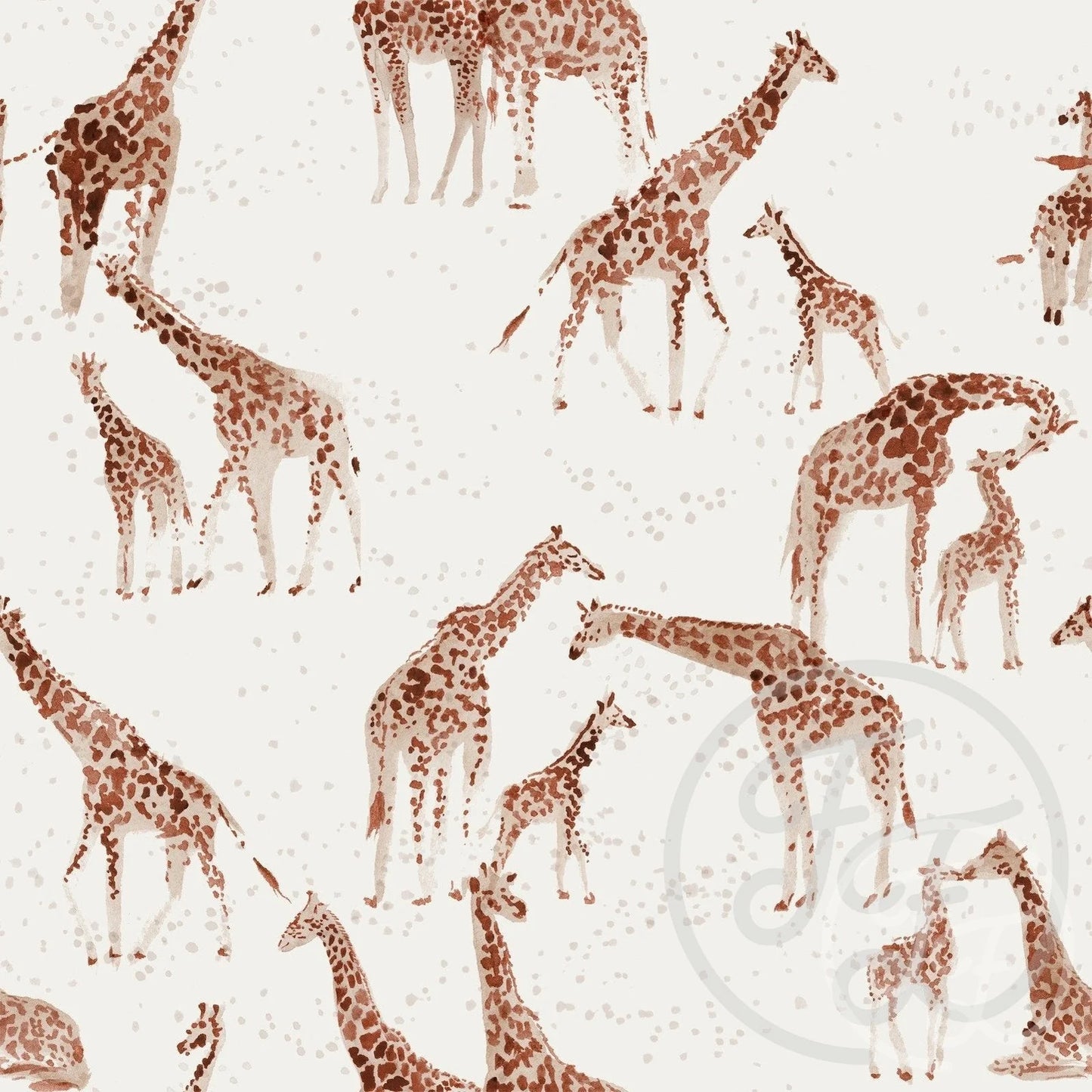 (IN STOCK) Family Fabrics | Giraffe | Rib 2x2 BY THE HALF YARD