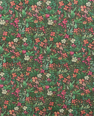 Cord Digital Flowers : 5863 : 827 : Army Green