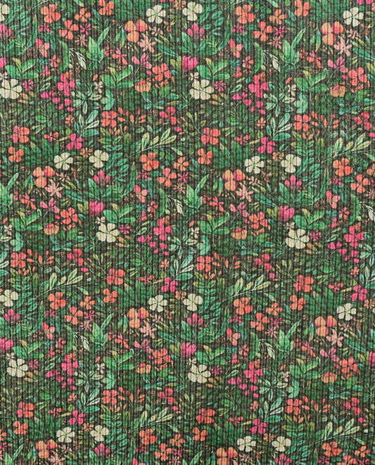 Cord Digital Flowers : 5863 : 827 : Army Green