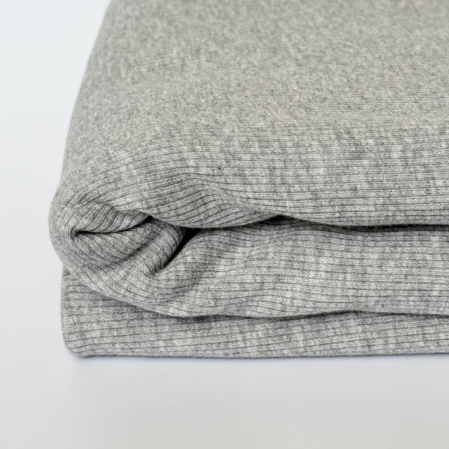 American Milled | Heathered Gray | 2x1 Rib (BY THE HALF YARD) | Organic