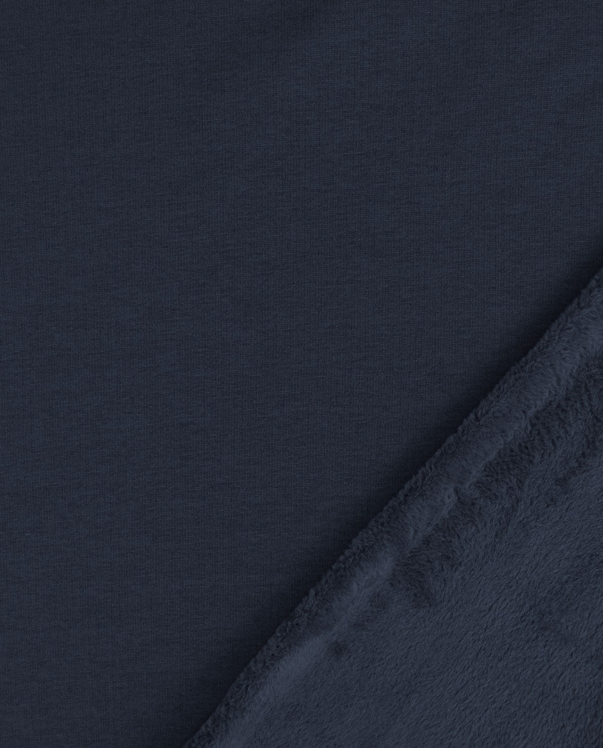(In Stock) Alpine French Terry (Fleece Backed) Plain : 4997 : 8 : Navy (by the half yard)