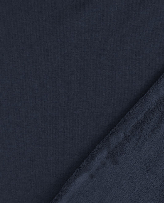 (In Stock) Alpine French Terry (Fleece Backed) Plain : 4997 : 8 : Navy (by the half yard)