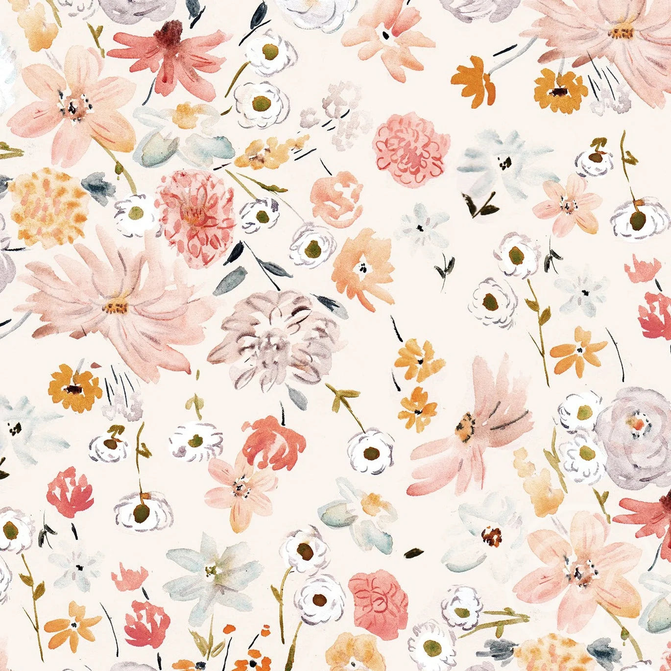 (IN STOCK) Family Fabrics | Fresh Flowers | Jersey 180gsm BY THE HALF YARD