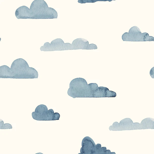 Euro (Organic) Print | Clouds | Jersey BY THE HALF YARD