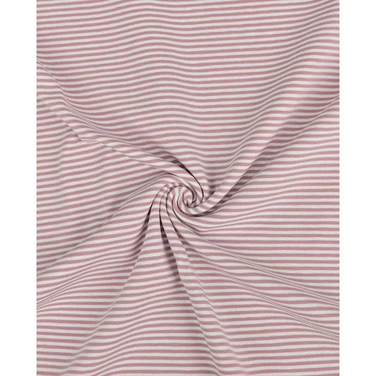 Euro Stripes (Mini) | Old Rose | Jersey | BY THE HALF YARD