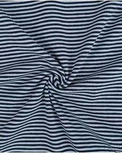 Euro Stripes (Mini) | Deep/Baby Blue | Jersey | BY THE HALF YARD