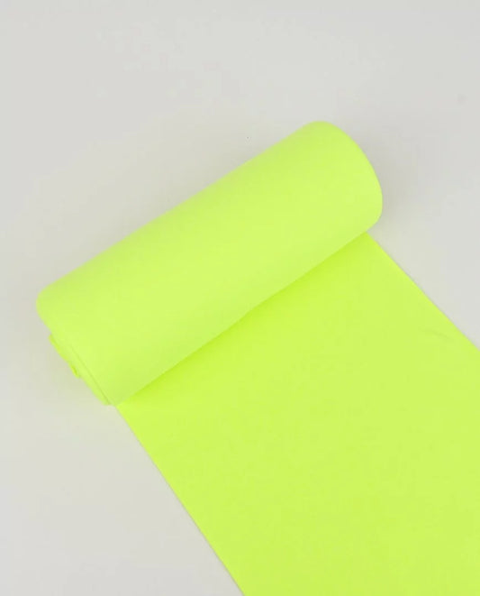 Euro Solids | Neon Yellow | Smooth Ribbing | BY THE HALF YARD