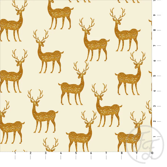 Family Fabrics | Reindeer Gold 112-173 | (by the full yard)