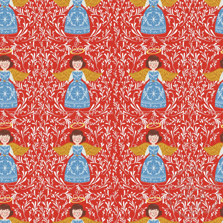 Family Fabrics | Angel in Red | 106-264 (by the full yard)