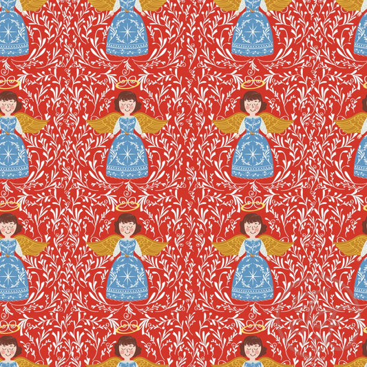 Family Fabrics | Angel in Red | 106-264 (by the full yard)
