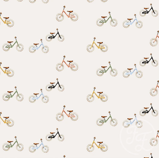 (IN STOCK) Family Fabrics | Bicycles 107-104 | Jersey 220gsm BY THE HALF YARD