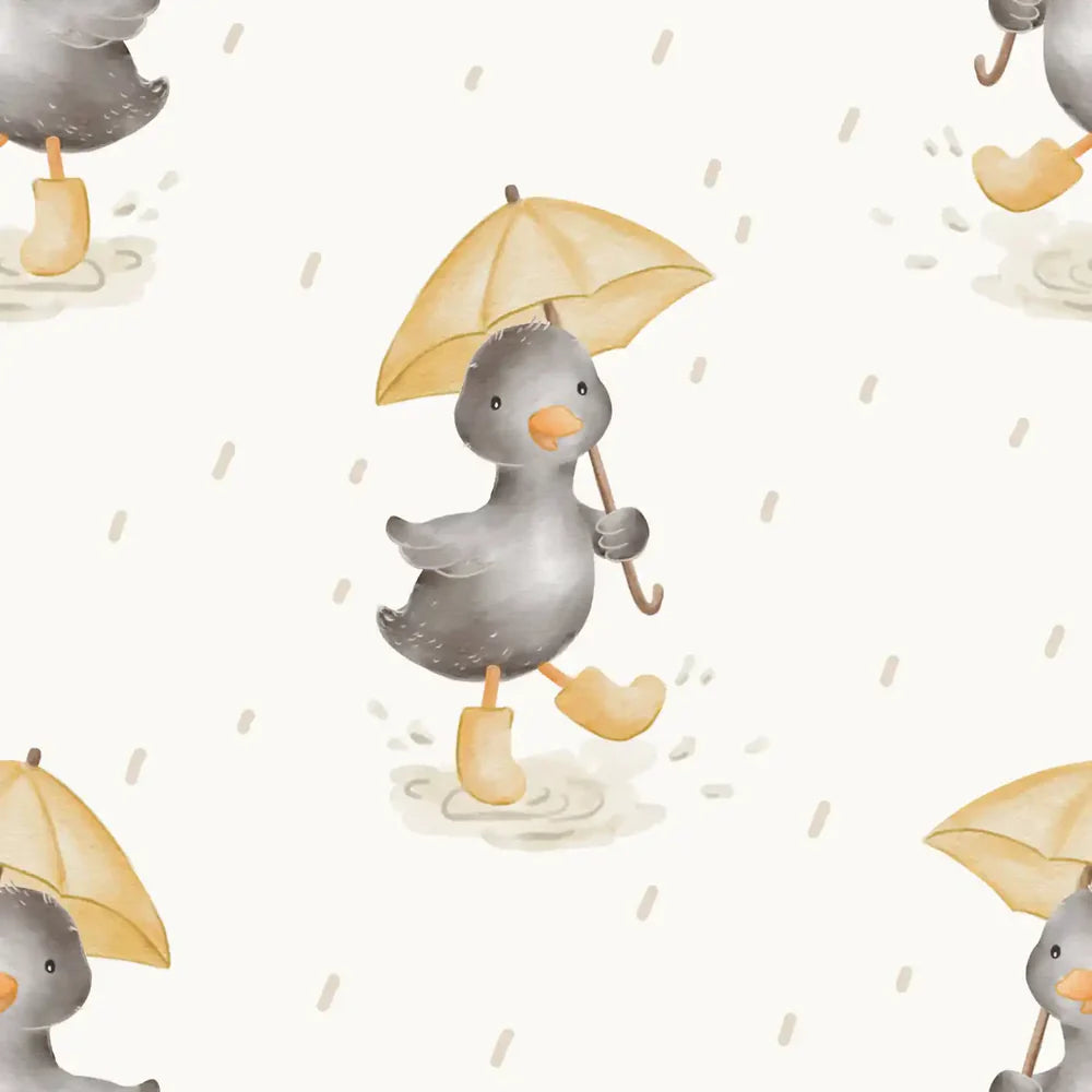 (IN STOCK) Family Fabrics | Black Duckling Offwhite | Soft Jersey 220gsm BY THE HALF YARD