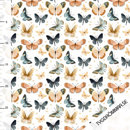 Tygdrommar Jersey - Butterflies BY THE HALF YARD