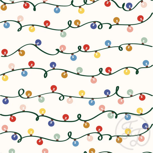 Family Fabrics | Christmas Lights Snow White | 106-272 (by the full yard)