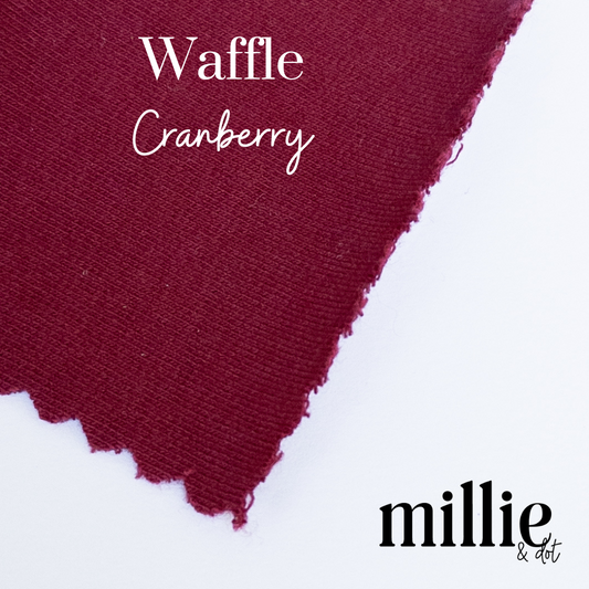 American Milled | Cranberry | Box Waffle | Organic (BY THE HALF YARD)