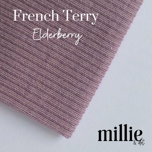 American Milled | Elderberry | French Terry | Organic (BY THE HALF YARD)