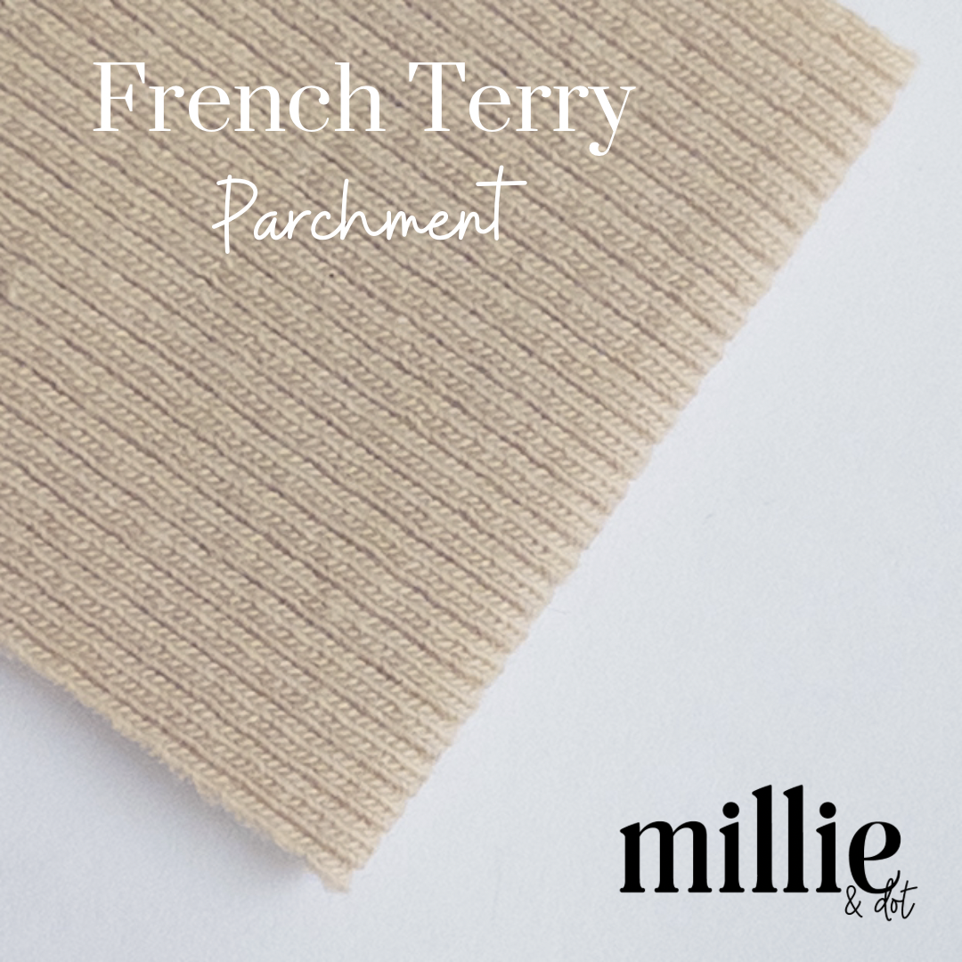 American Milled | Parchment | French Terry | Organic (BY THE HALF YARD)