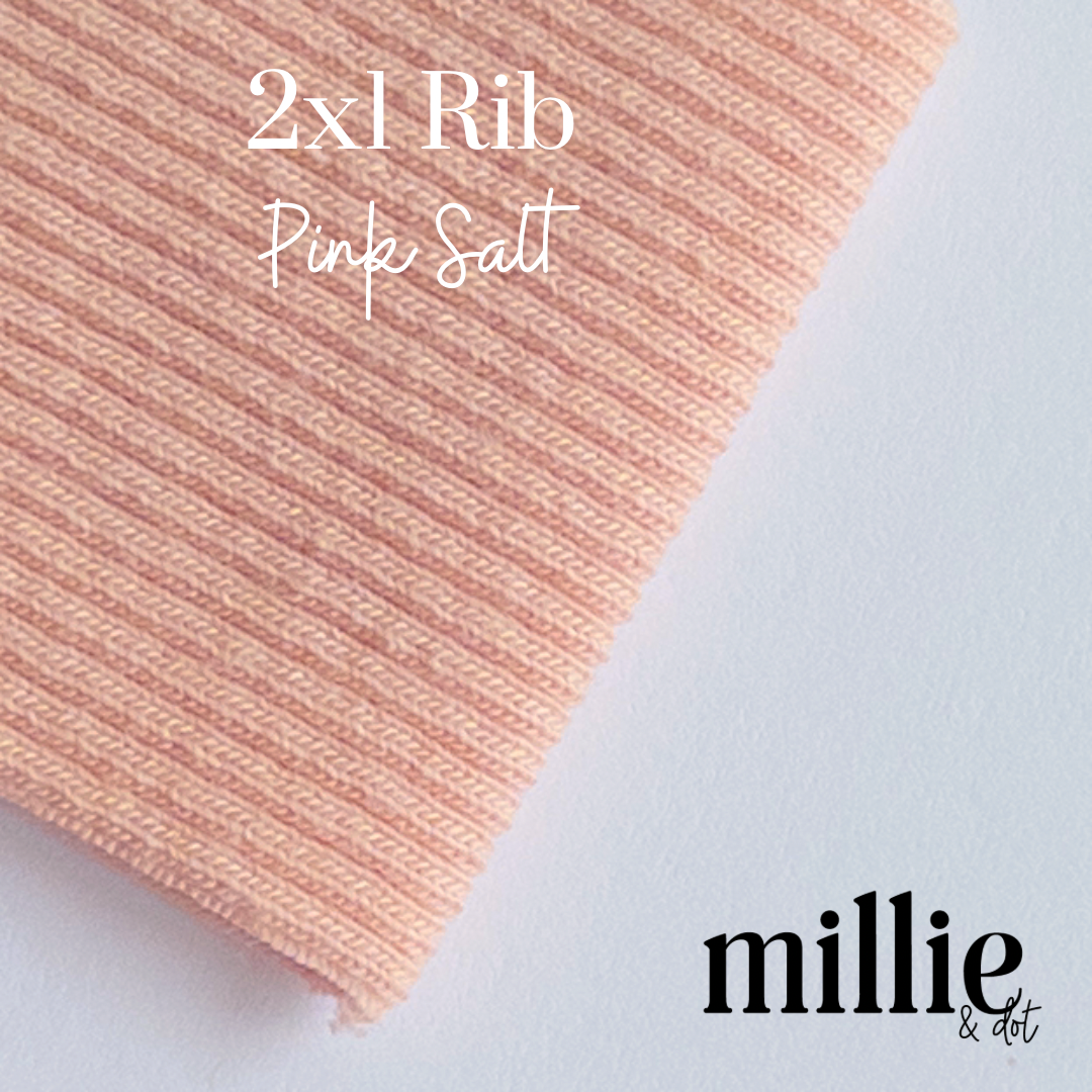Collor Rib Pink American Milled | Pink Salt (ONLY PRECUT HALVES LEFT) | 2x1 Rib | Orga ...