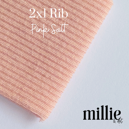 American Milled | Pink Salt | 2x1 Rib | Organic (BY THE HALF YARD)