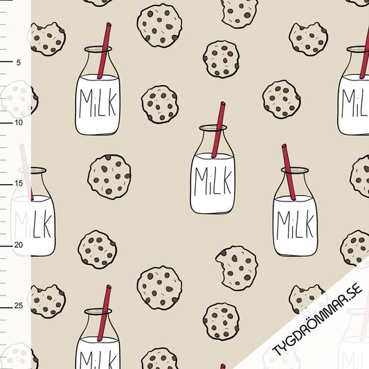 Tygdrommar | Milk & Cookies Sand (limited) | Jersey 220gsm | Organic (BY THE HALF YARD)