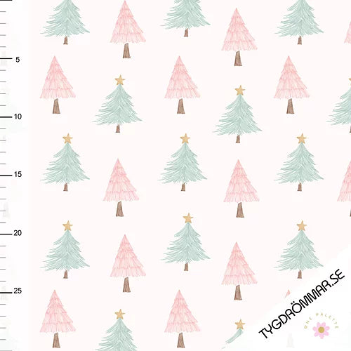 Tygdrommar Jersey - Pastel Trees BY THE HALF YARD