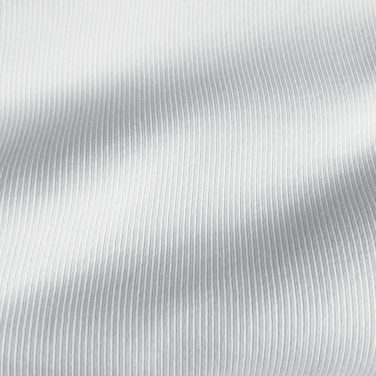 American Milled | Bright White | 2x1 Rib | Organic (BY THE HALF YARD)